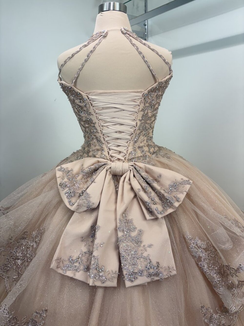 ✨ STUNNING BOUTIQUE FIND! Mon Cheri PR30018 Quinceañera Dress Rose Quartz–Sz 12 - Picture 5 of 8